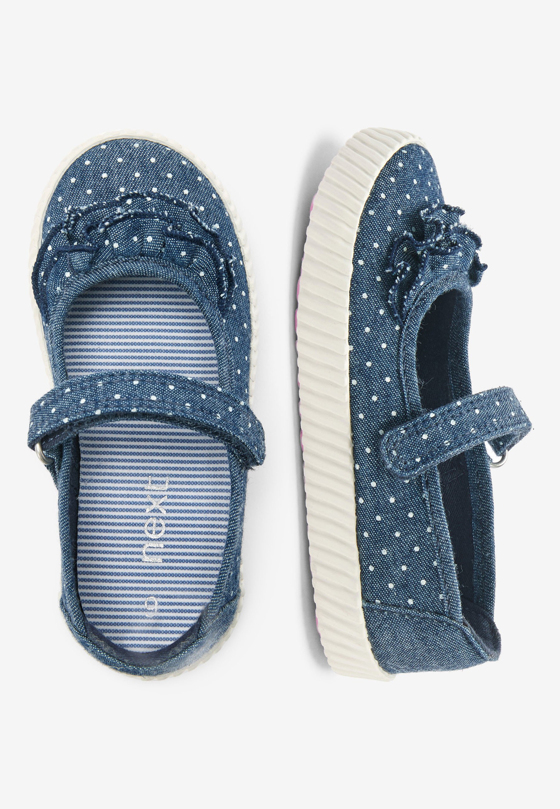 Next DENIM SPOT RUFFLE MARY JANE PUMPS (YOUNGER) - Scarpe primi passi -  blue/blu - Zalando.it