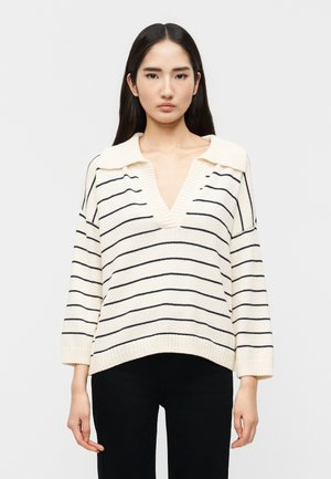 THE STRIPED EASY - Pulover - off-white