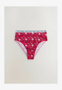 Selected, red tablescape print