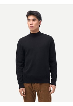 TIMELESS MOCK NECK SWEATER - Strickpullover - black