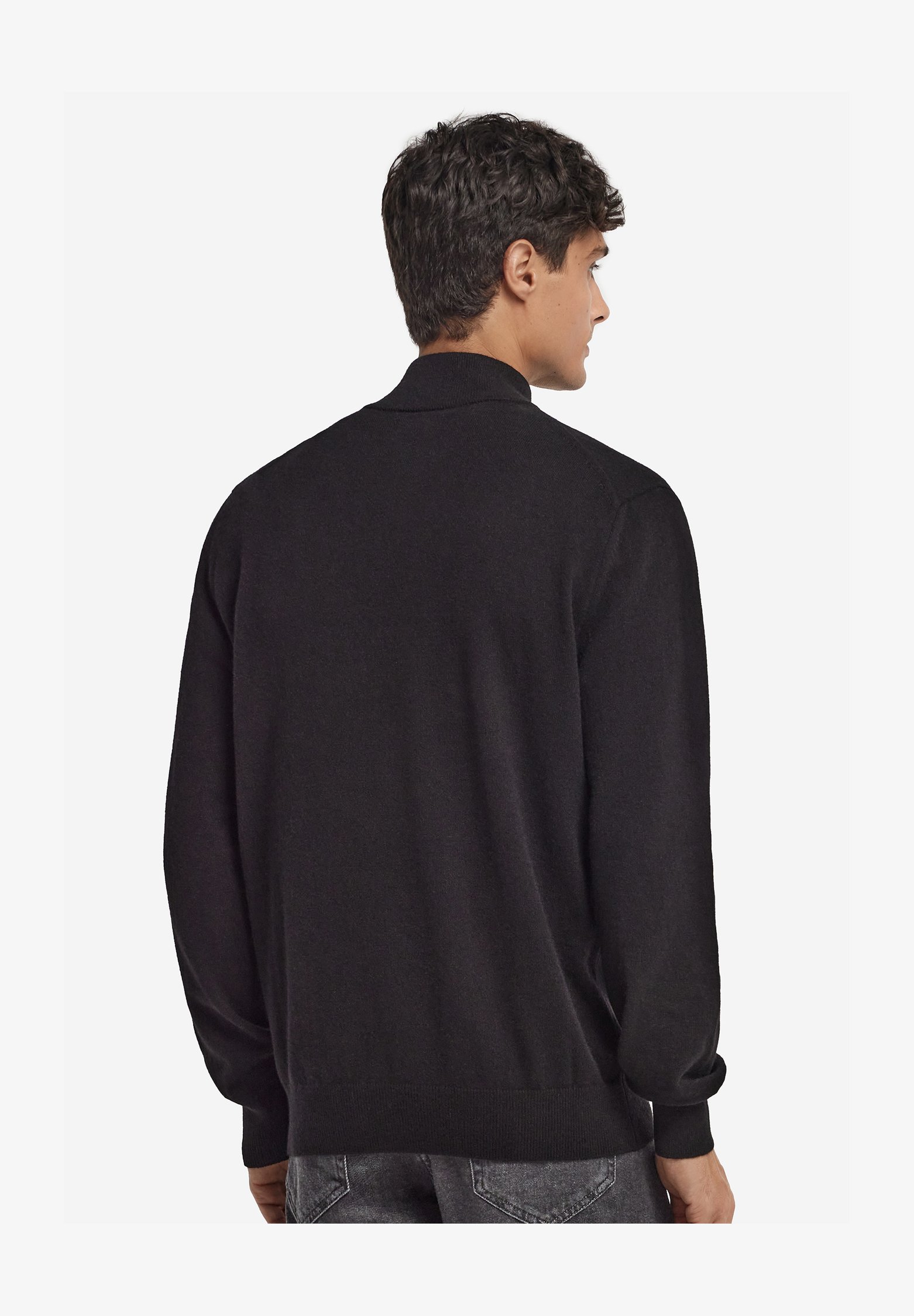 COOFANDY Maglione Henley Uomo A Maglia Fine - Maniche Lunghe, Colletto Con Bottoni, Casual E Morbido - Taglie Regolari, Colore Nero