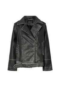 Imitatieleren jas - black