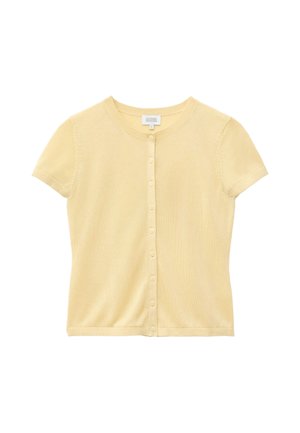 & OTHER STORIES, & OTHER STORIES KNITTED BUTTON-FRONT T-SHIRT - Gilet - sand