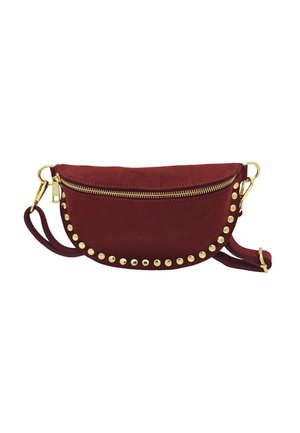 SOLEIL CHIC - MINI CLOUTÉ - Sac banane - nubuck bordeaux