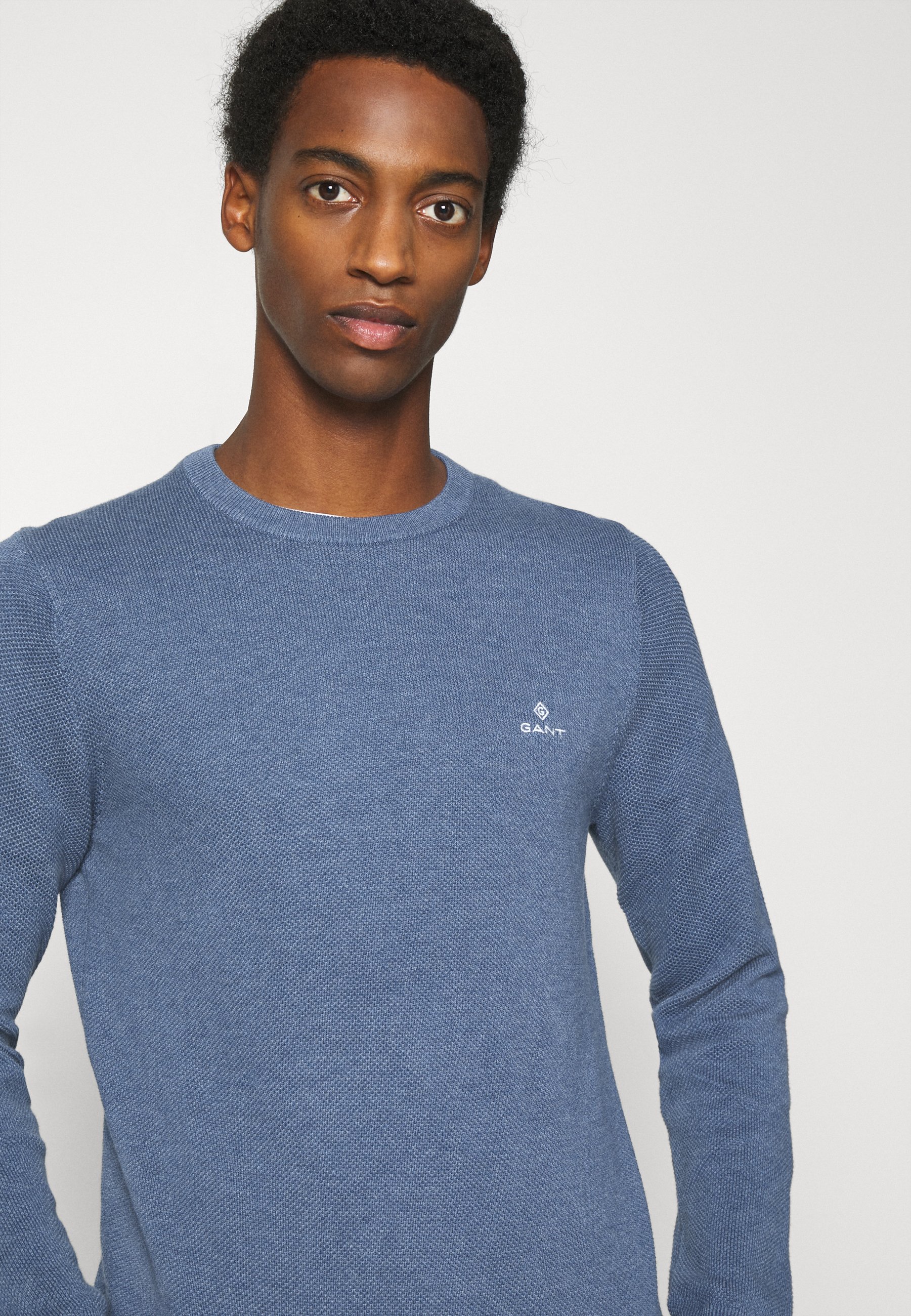 GANT CREW NECK - Jumper - denim blue 