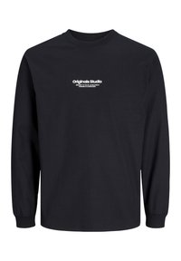 Czarny t-shirt z długim rękawem, wykonany z bawełny, z okrągłym dekoltem. Na piersi znajduje się logo "Originals Studio" w białym kolorze.