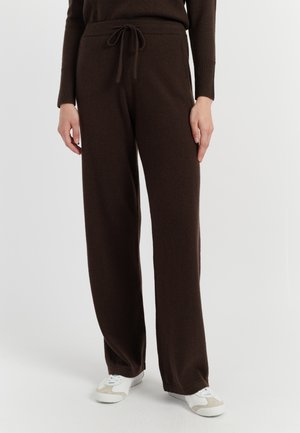 WIDE LEG - Trainingsbroek - chocolate