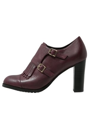 High heeled ankle boots - bordeaux