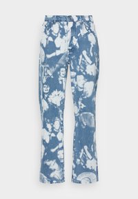 RIOT PRINT - Calças de ganga de perna direita - blue