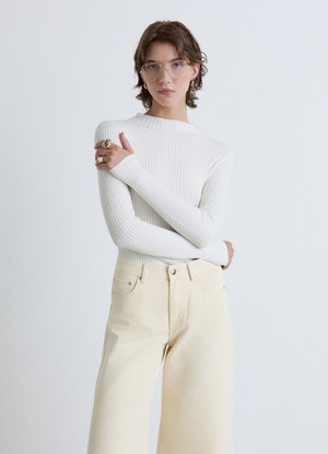 Calliope, T-SHIRT TINTA UNITA - Jumper - bianco lana
