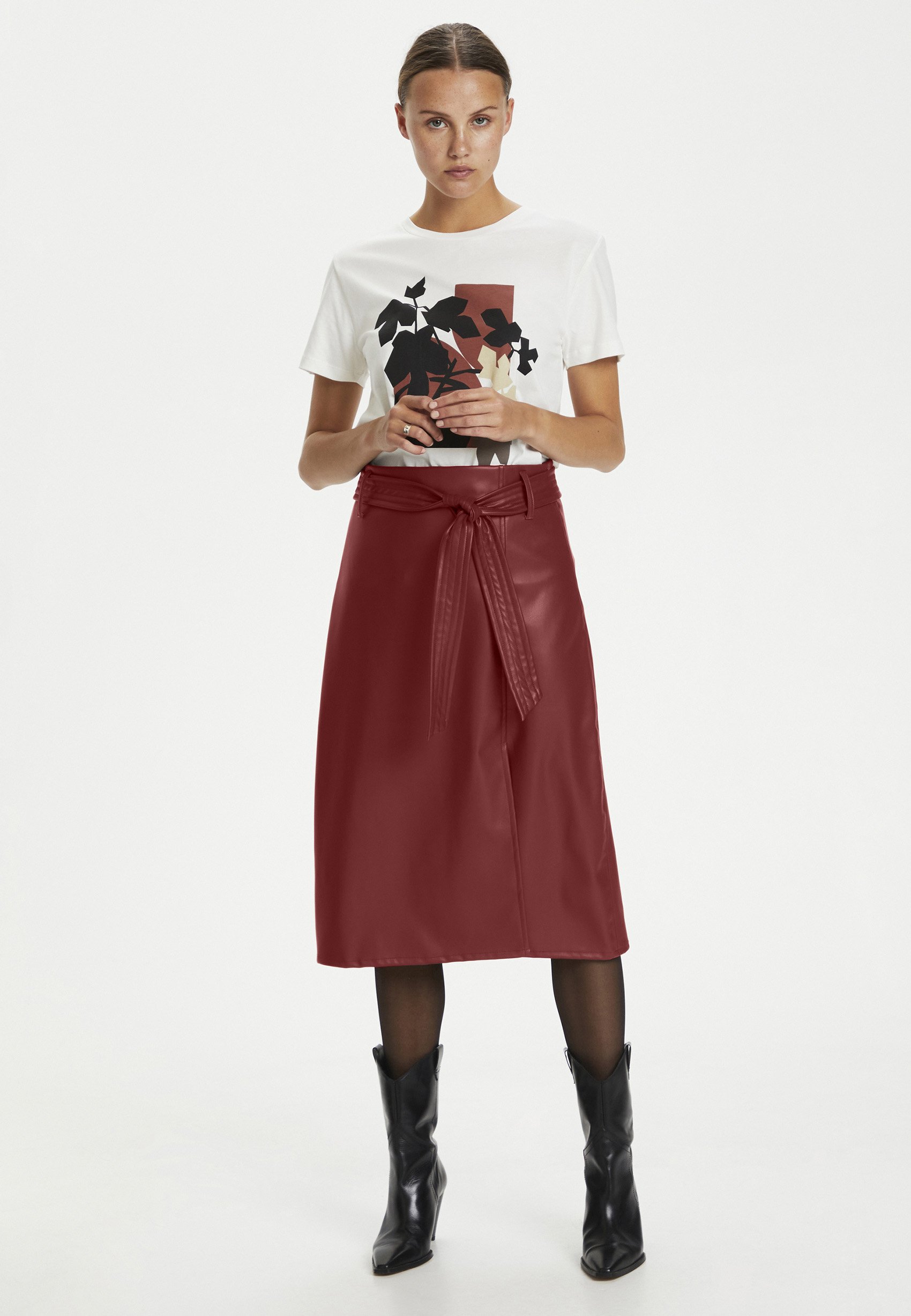 Soaked in Luxury Gonna di pelle - madder brown/marrone - Zalando.it