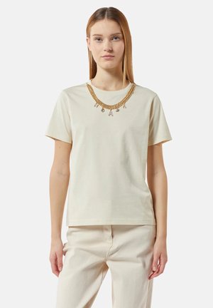 Silvian Heach CON CATENE - T-shirt con stampa - milk