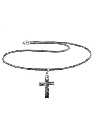 KUZZOI CROSS - Collana - silver-coloured