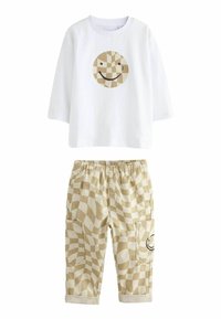 Next SET - Top s dlhým rukávom - neutral checkerboard