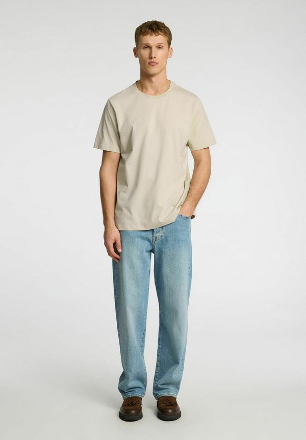 SLHASPEN O NECK TEE - Basic T-shirt - oatmeal3