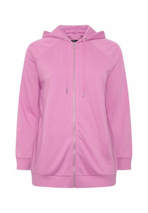 Yours Clothing, PLUS SIZE SWEATSHIRTS & HOODIES - Felpa con zip - pink