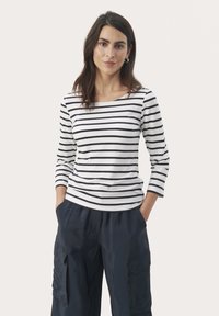 Part Two EMEL - Langærmet T-shirt - dark navy stripe