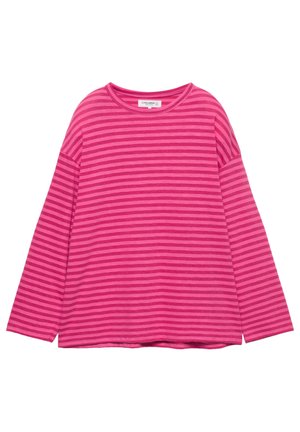 PULL&BEAR STRIPED - Hosszú ujjú felső - pink