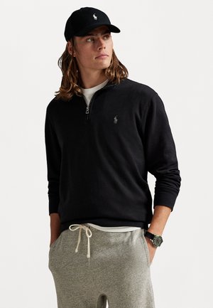 Polo Ralph Lauren LUXURY JERSEY QUARTER-ZIP PULLOVER - Sweatshirt - black