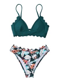 Cupshe TROPICALMUSTER  - Bikini - grün print