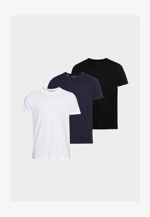 SLHAXEL O NECK TEE 3 PACK - Basic T-shirt - black/bright white/navy blazer