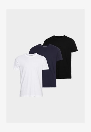 SLHAXEL O NECK TEE 3 PACK - T-shirt basic - black/bright white/navy blazer