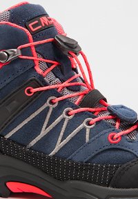 CMP KIDS RIGEL MID TREKKING SHOES WP UNISEX - Hiking shoes - antracit/red fluo