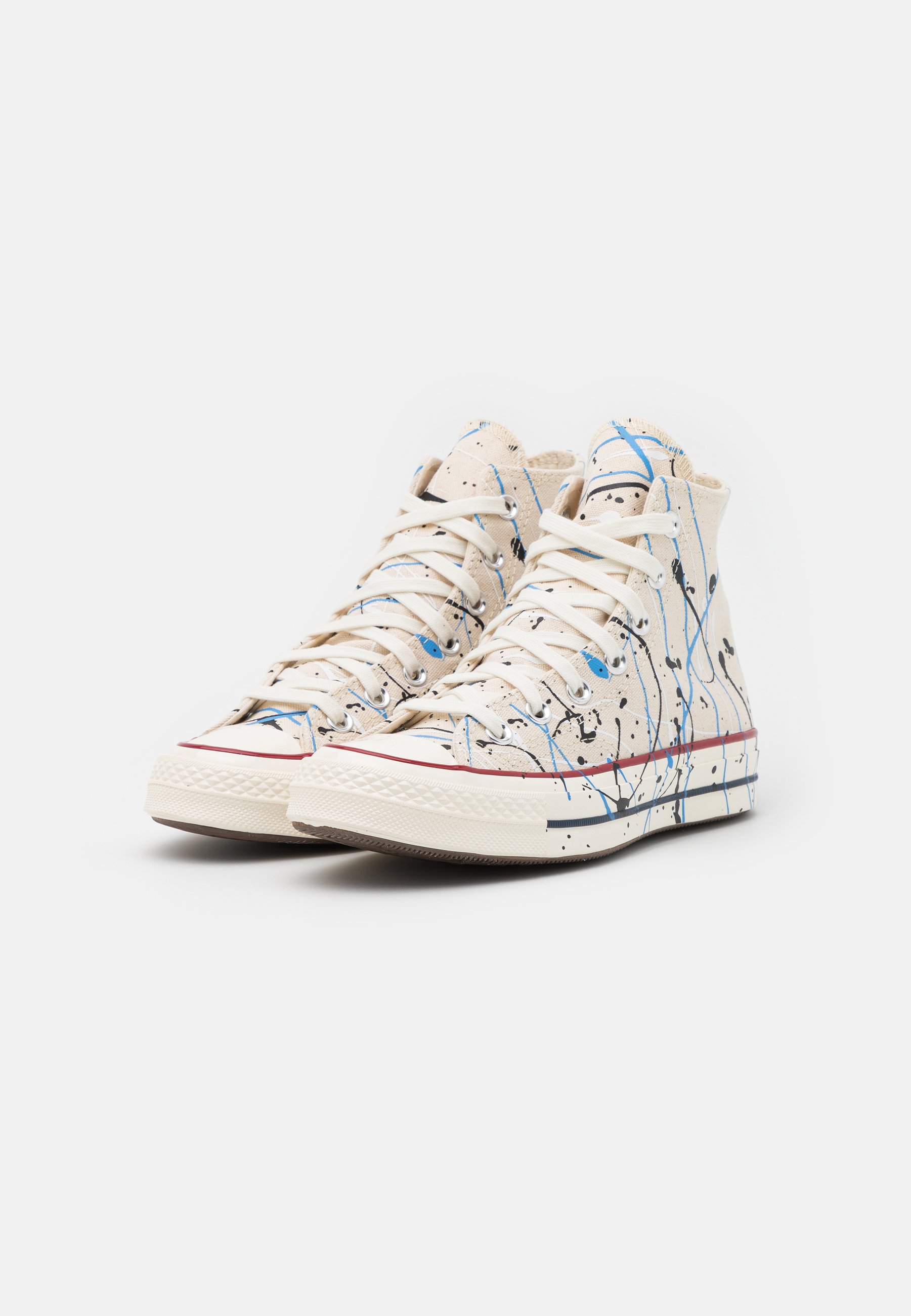 painted white high top converse