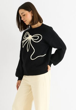 CONTRAST BOW - Jumper - schwarz