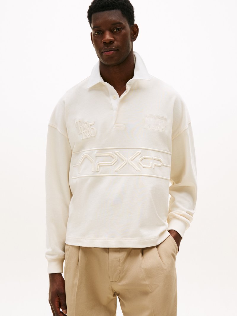 Tommy Hilfiger F1 MOVIE RUGBY SHIRT - Camiseta de manga larga - ivory petal/ecru