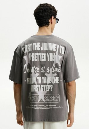 SHORT SLEEVE - Print T-shirt - dark grey