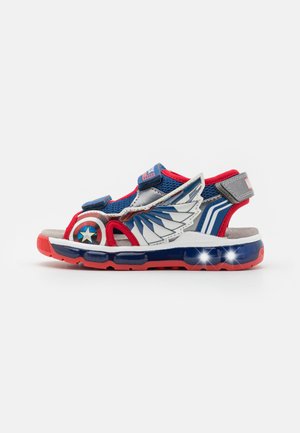 MARVEL CPT AMERICA ANDROID BOY LIGHTS - Sandály - blue/red