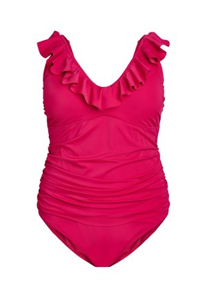MIT RÜSCHEN  - Uimapuku - cerise