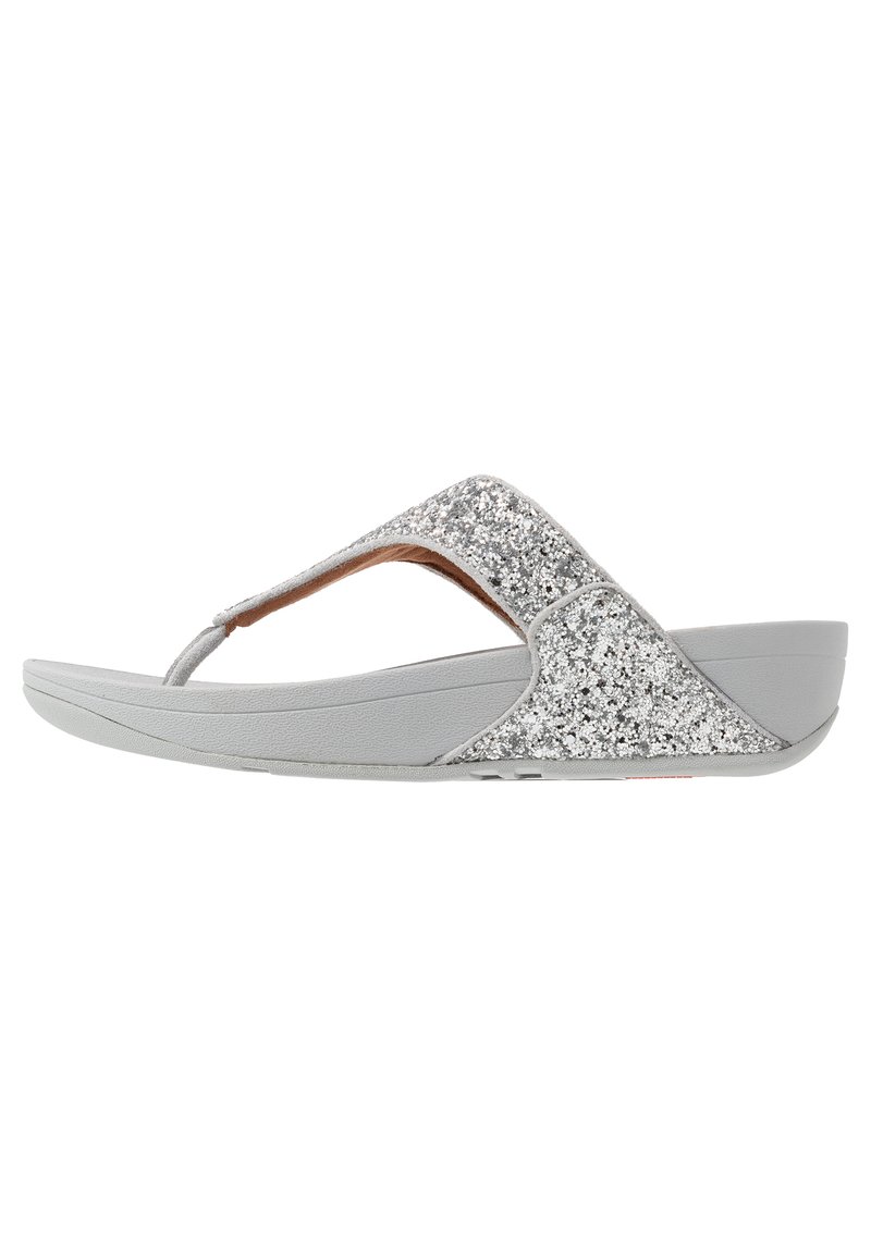 silver sparkle fitflops