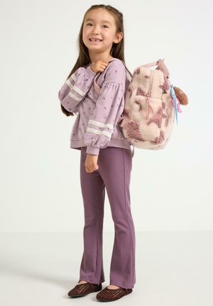 Lindex, LINDEX FLARED RIBBED LEGGINGS LINDEX - Housut - light dusty lilac