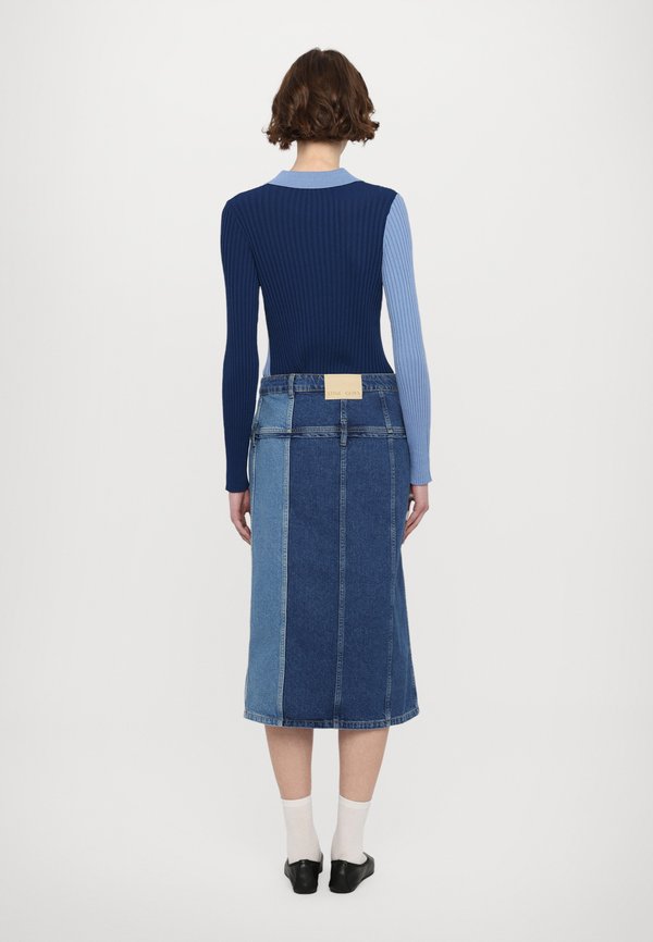 Denim skirt - two tone denim4
