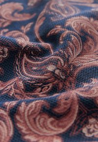 Next REGULAR FIT-SHORT SLEEVE TEXTURED FLORAL PRINTED - Ing - navy blue