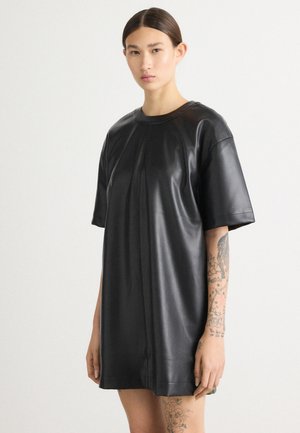 T SHIRT MINI DRESS - Vardagsklänning - black