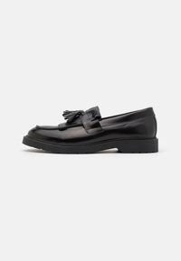 SLHTIM LEATHER KILTIE LOAFER - Jalga libistatavad jalanõud - black