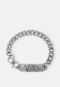 Ed Hardy DEATH BEFORE DISHONOR DAGGER CHUNKY BAR BRACELET UNISEX - Bracelet - silver-coloured