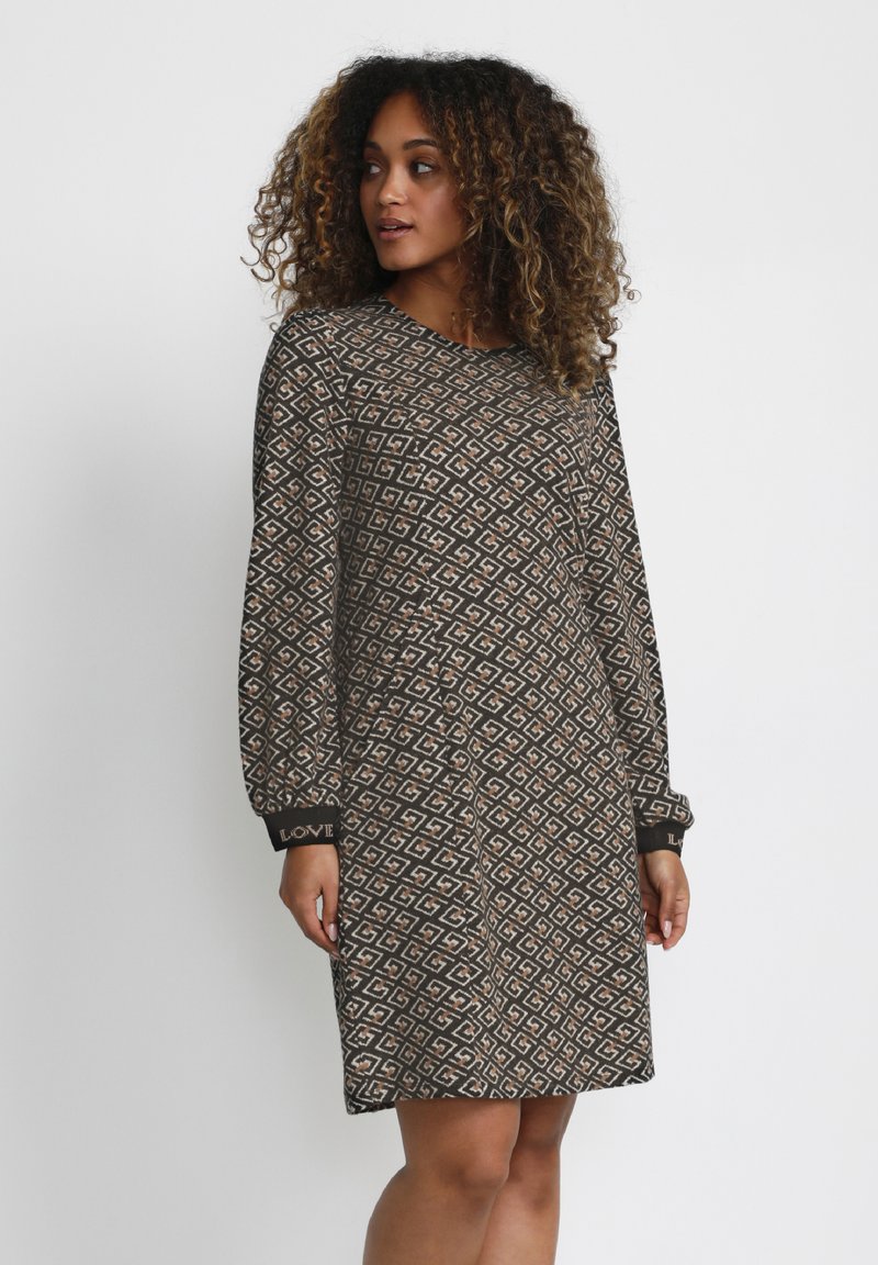 Cream GAMBIS MOLLIE FIT Jumper dress black logo partridge/black