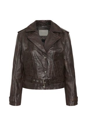 Kaffe, Veste en cuir - rusty black