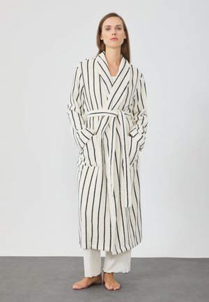 Halat de baie - off white with stripe