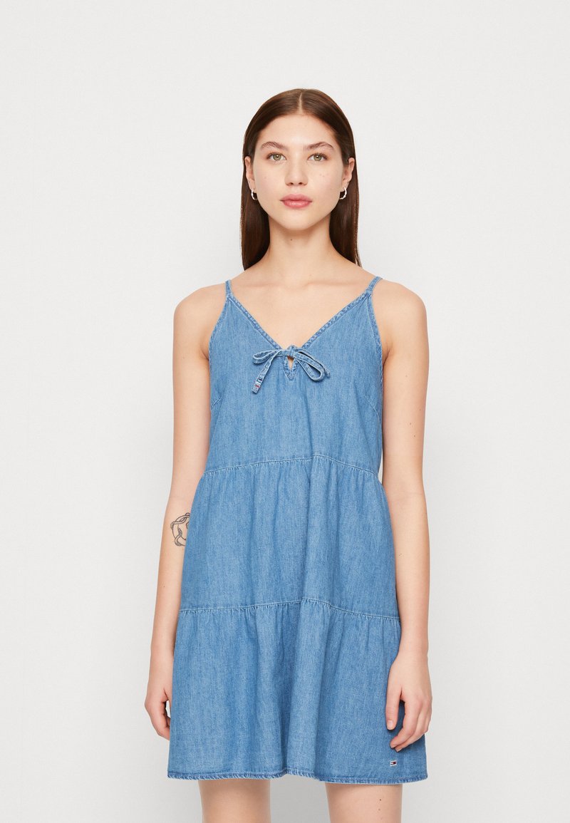 Tommy Jeans TIERED DRESS Denim dress denim medium/blue denim
