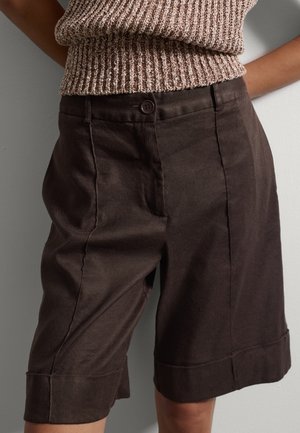 Stefanel BERMUDA SHORTS REGULAR FIT. - Shorts - dark brown