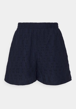 Vero Moda VMULRIKKE BRODERIE ANGLAIS - Pantaloni scurți - navy blazer