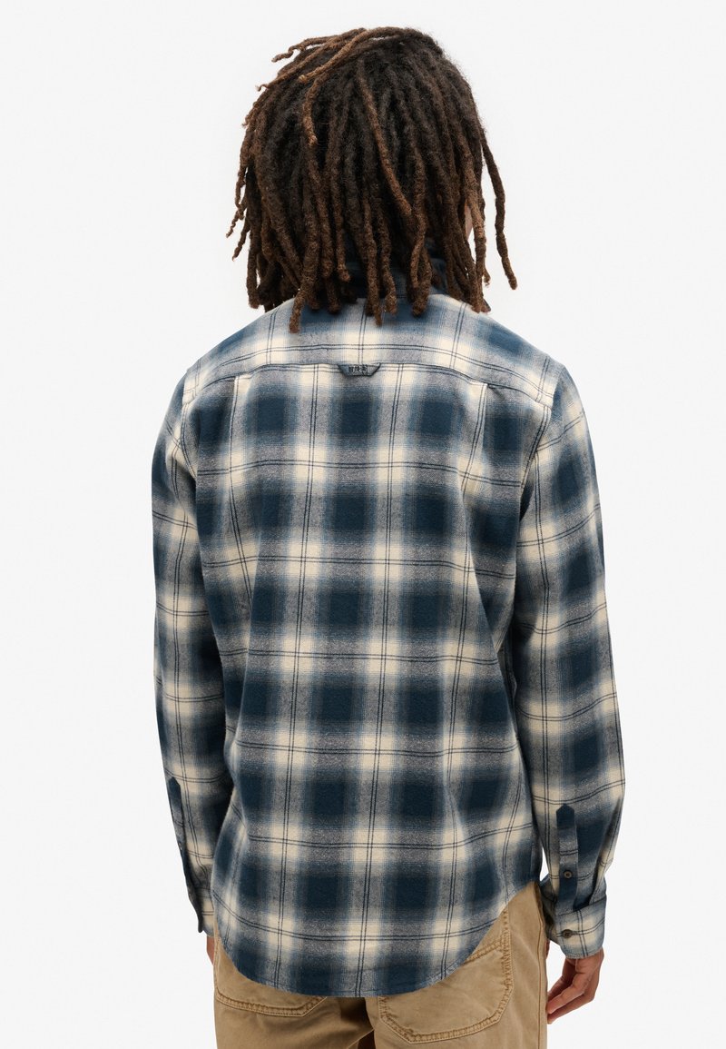 Chemise Superdry Classic Fit - Taille XL - Bleu Denim/manches Longues - Occasion Très Bon état
