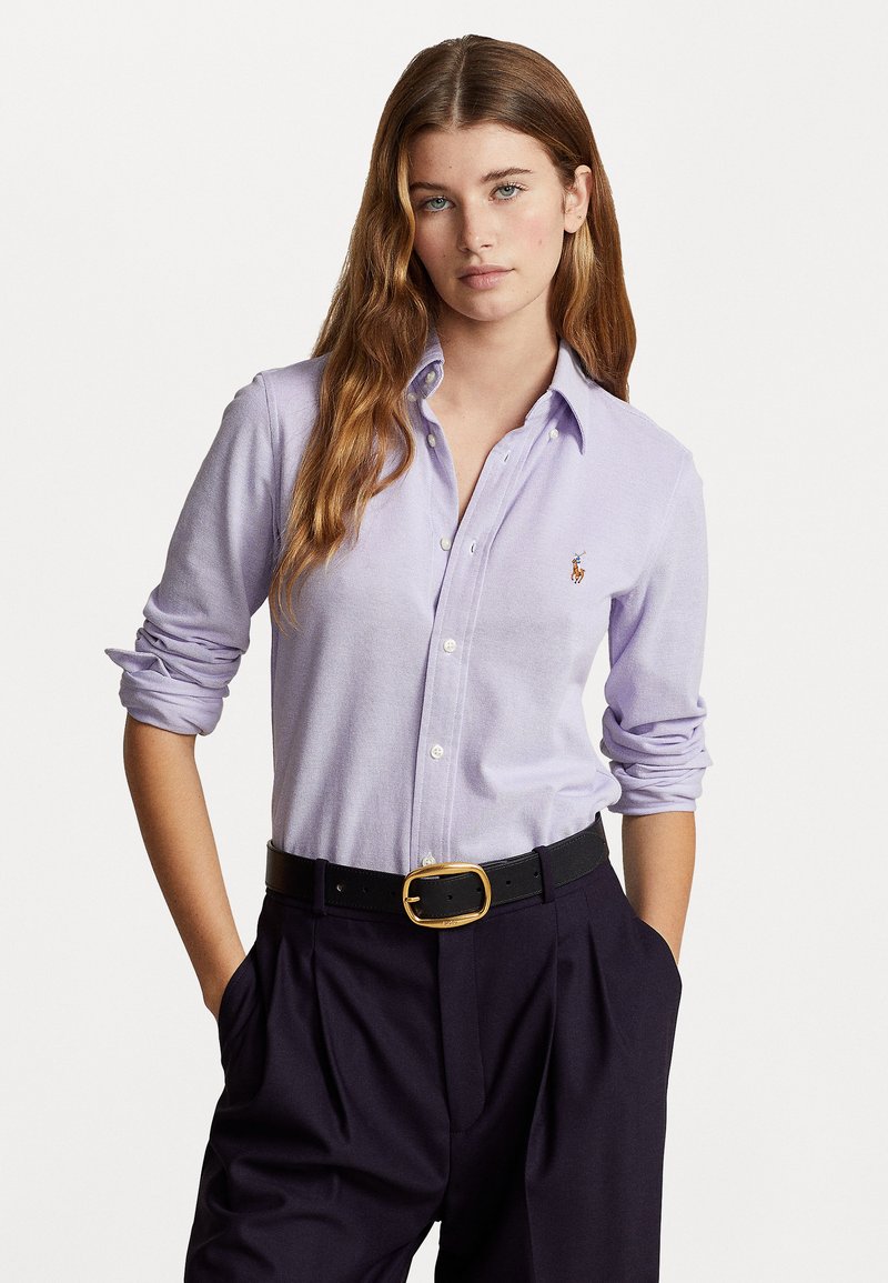 Polo Ralph Lauren LONG SLEEVE BUTTON FRONT SHIRT - Pogājama blūze - hyacinth