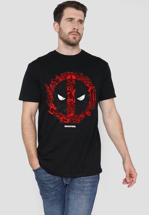 DEADPOOL DOODLE LOGO - Print T-shirt - black
