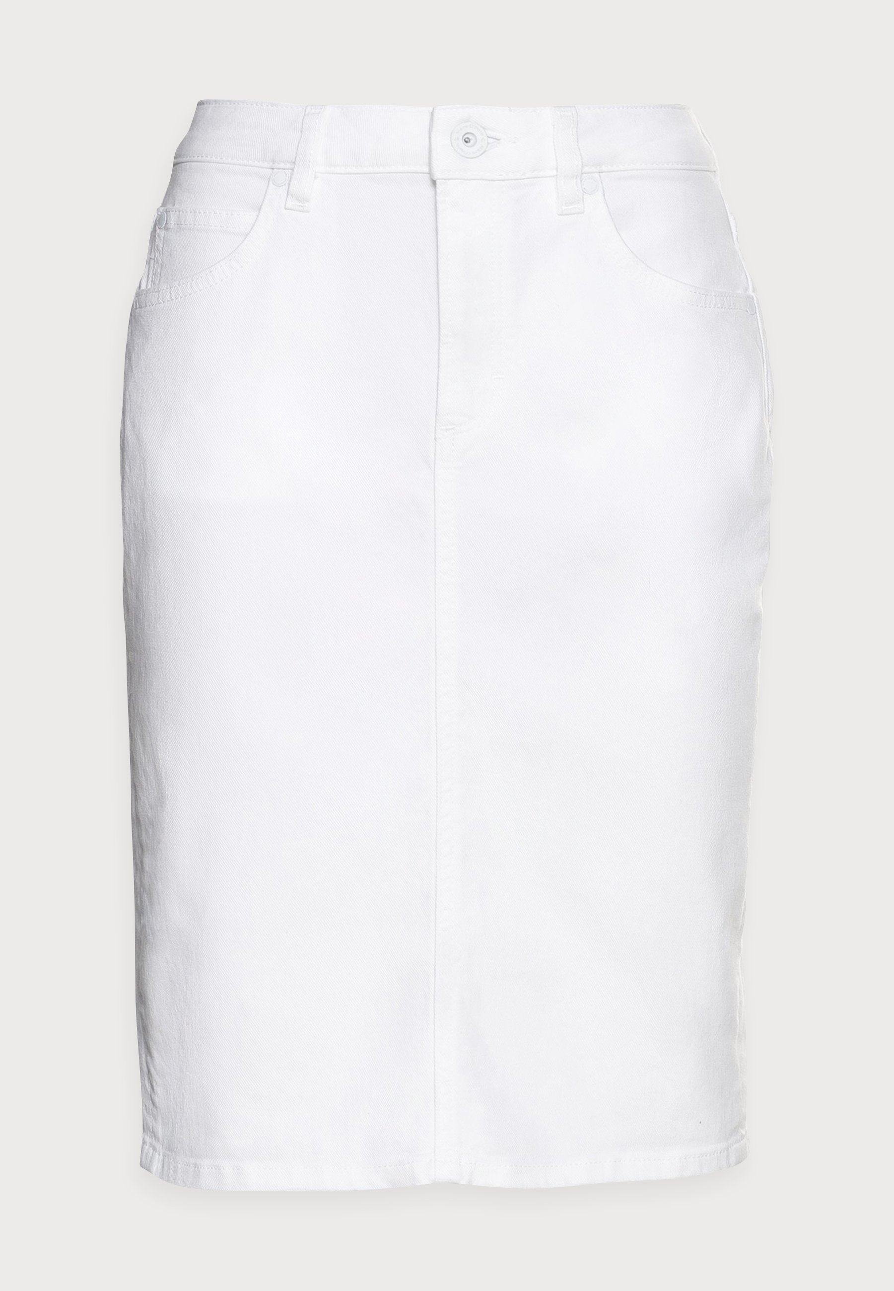 white denim skirt